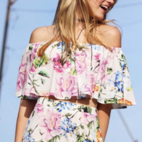 Show Me Your MuMu Tops - Show Me Your MuMu Floral Crop Top